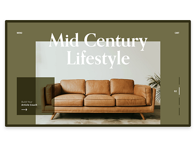 Mid Century Lifestyle Concept branding furniture furniture store midcenturymodern mockup design ui user interface design ux webdesign