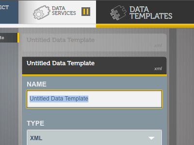 Maque Data Templates Interface application design ui