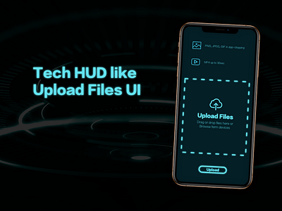 Tech HUD like "Upload" DailyUI 031 dailyui hud tech ui upload