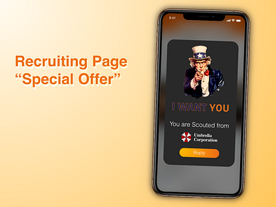 Recruiting Page "Special Offer" Daily UI 036 dailyui popup recruiting special offer