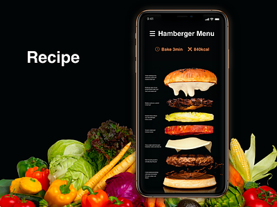 Hamberger Menu "Recipe" DailyUI 040 dailyui hamberger menu recpe