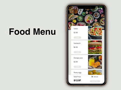 "Food Menu" DailyUI 043 dailyui food menu