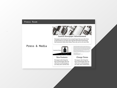 "Press Page" DailyUI 051 dailyui press