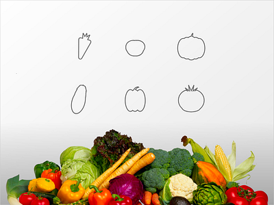 Vegetables "Icon set" DailyUI 055 dailyui icon