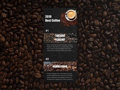 "Best of 2019" DailyUI 063 coffee dailyui