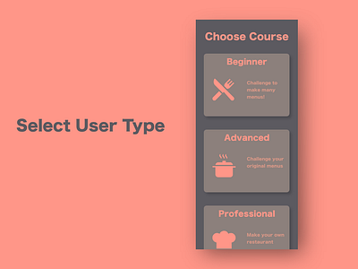 "Select User Type" DailyUI 064 dailyui select select user type