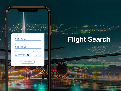 "Flight Search" DailyUI 068 dailyui flight search