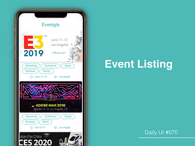 "Event Listing" DailyUI 070