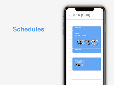 "Schedules" DailyUI 071 dailyui schedule shedules