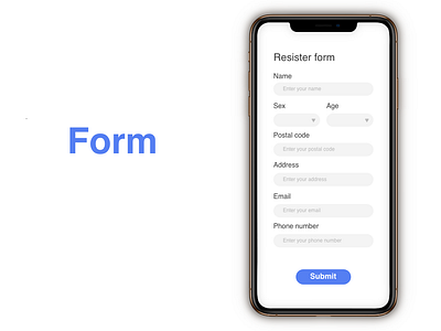 "Form" DailyUI 082 dailyui form