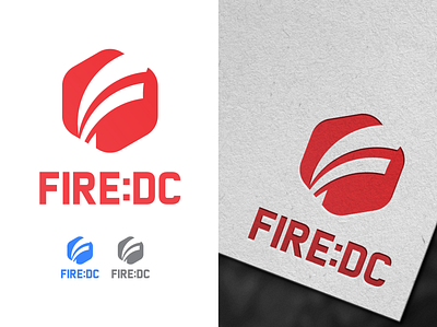 The Fire:dc Logo brand brand identity branding consulting entreprise fire flat groupe icon logo logo design logodesign polygon red