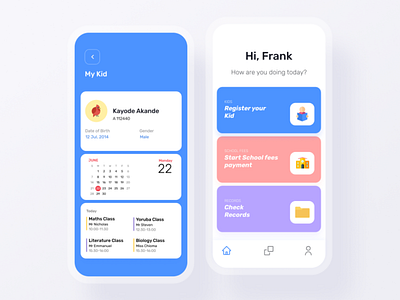 SchoolCard Education App animation design education kid kids school typography ui uidesign uiux uiuxdesign ux uxdesign vector