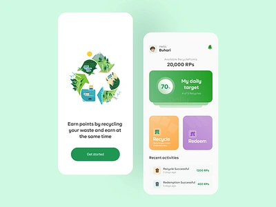 RecyclePoint App app branding design flat illustration logo mobile recycle typography ui ux website