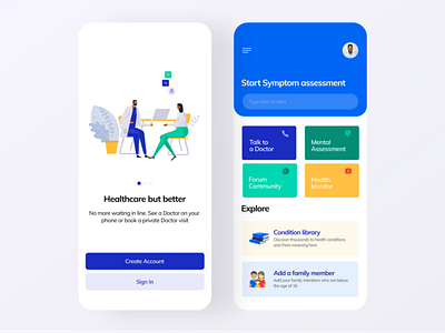 Doctor Consultation IG app design doctor flat health icon illustration typography ui uiux ux