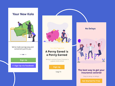 Kolo Savings App Design animation app branding clean design icon icons identity illustration illustrator ios lettering logo mobile typography ui ux vector web website