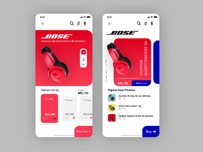 Day 12 Bose headphones mobile design concept design illustration uiux