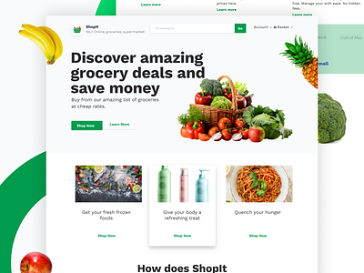 Concept Design for a Grocery store animation app branding clean design figma figmaafrica figmadesign icons identity illustration illustrator lettering logo typography ui ux vector web website