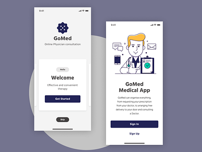 GoMed Sign Up Screen animation app app design branding character design figma figmaafrica figmadesign icon identity illustration illustrator logo type typography ui ux vector website