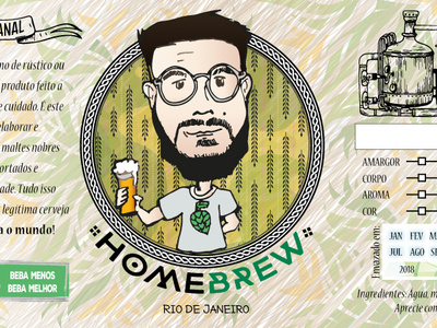 Rótulo Cerveja Artesanal design illustration