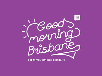 CreativeMornings Brisbane creativemornings illustration lettering script typography