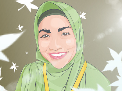 Green hijab girl vexel 2d design design art flat girl hijab illustration ilustrator minimal photoshop vector