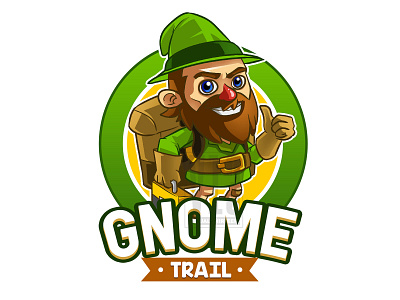 Gnome Trail cartoon logo character design logo logo design mascot mascot character mascot logo