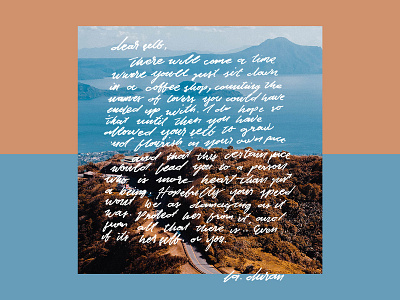 Tagaytay Note to self calligraphy design handwritten letter photo travel typography