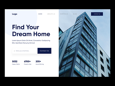 Real Estate Home Page Design