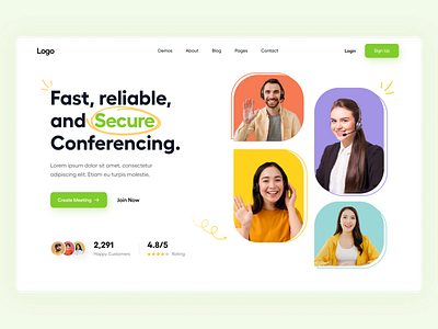 Website UI Design Conference Landing Page