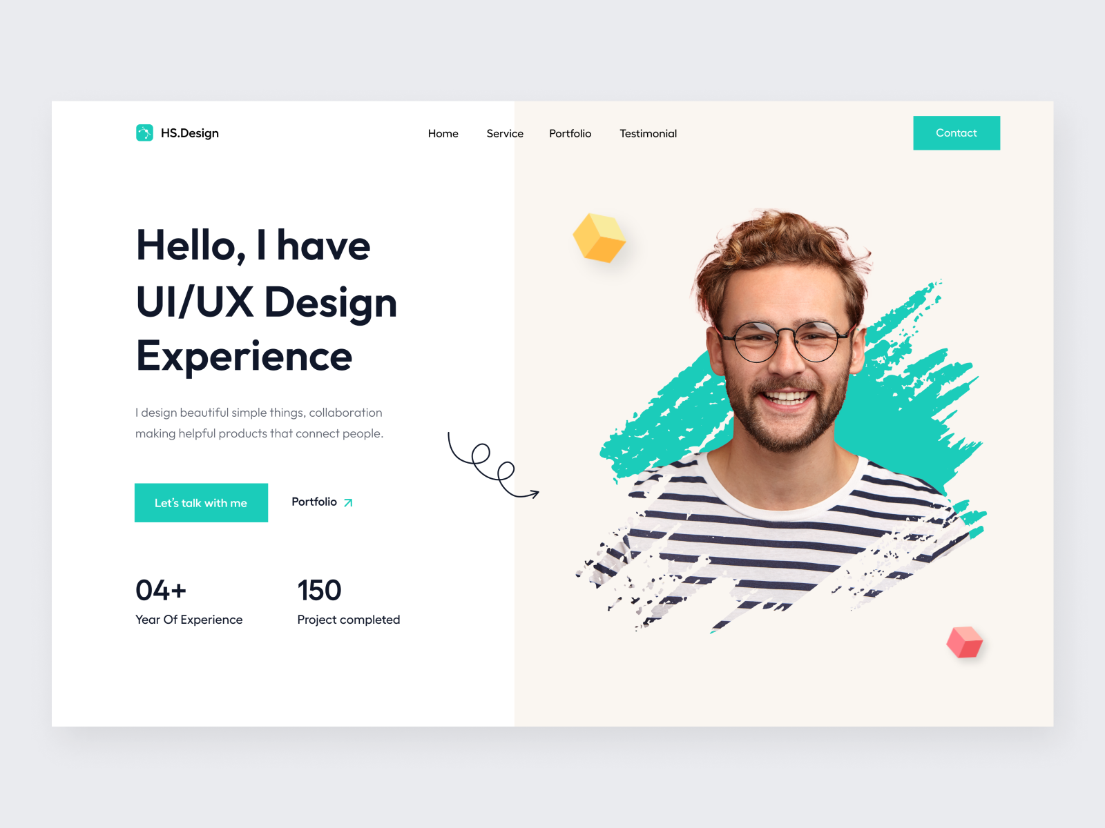 Portfolio Landing Page by Hemant Sharma on Dribbble