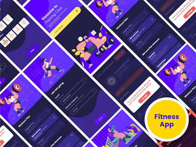 Fitness App body bodybuilder bodybuilding bodymovin fitness fitness app fitness center fitness club fitness logo gym gym app gym flyer gym logo gymnastics sport sports sports design web webdesign website