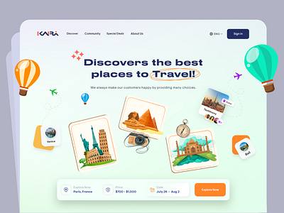 KAIRY : Travel Booking Website UI/UX