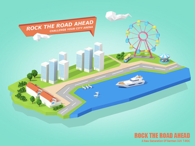 Rock the road ahead（Games） 3d art ad graphic illustration visual effects web