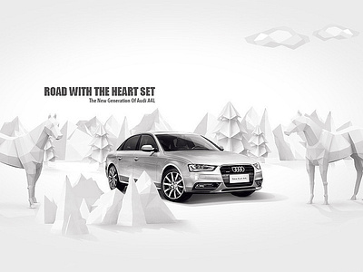Audi A4L 3d art ad h5 visual effects web