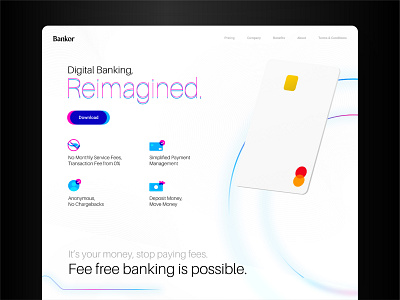 Bankor branding clean design illustration minimal ui user center design user experience design user inteface web