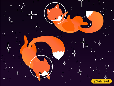 Foxynout design foxy illustration space vector