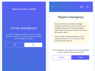 Report emergency app