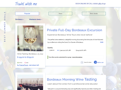Best Deals Page best deals best offers blue material design products page ui weekend wine