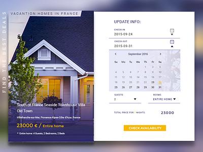 Booking home best deal booking datepicker form home