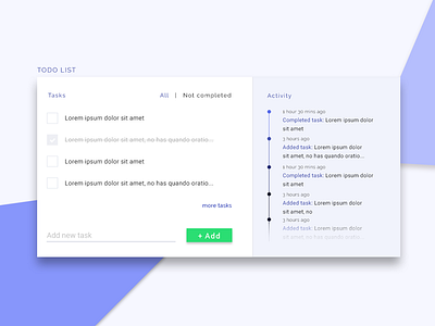 To do List activity card todo ui