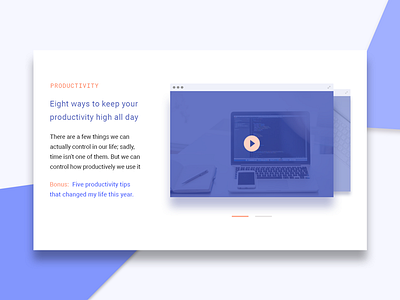 Article about productivity with video