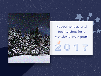 Happy holiday! 2017 blue card happy holiday
