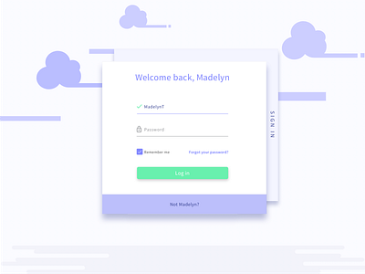 Login, fresh UI fresh indigo login material design sketch