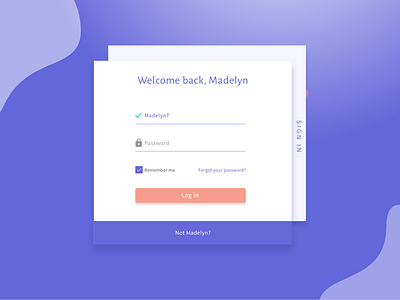 Welcome back screen by Madalina Taina on Dribbble