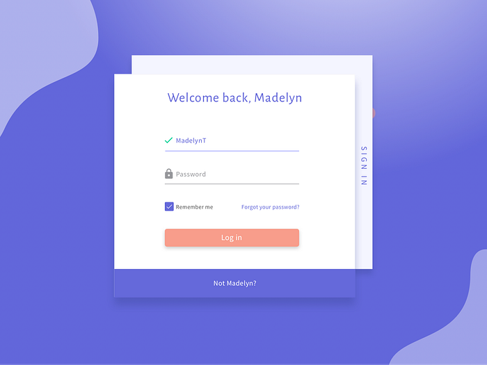 Welcome back screen by Madalina Taina on Dribbble