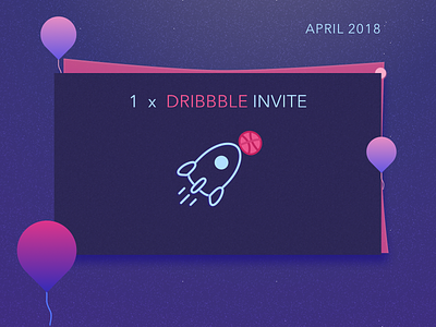 Invite purple dribbble invite invite