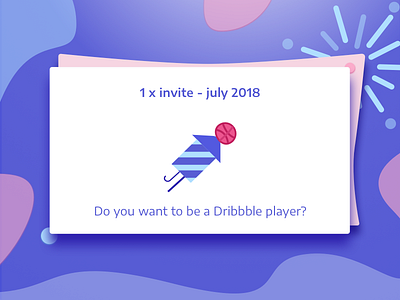 Dribbble Invite July dark dribbble dribbble invite fireworks illustration invite may purple