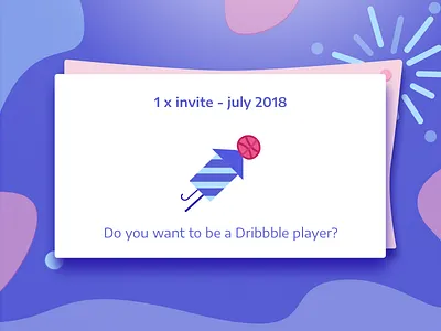 Dribbble Invite July dark dribbble dribbble invite fireworks illustration invite may purple