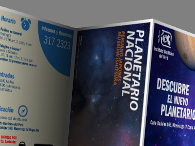 National Planetarium brochure brochure design graphic paper planetarium printing
