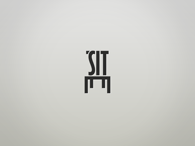 Sit Logo bw chair logo sit